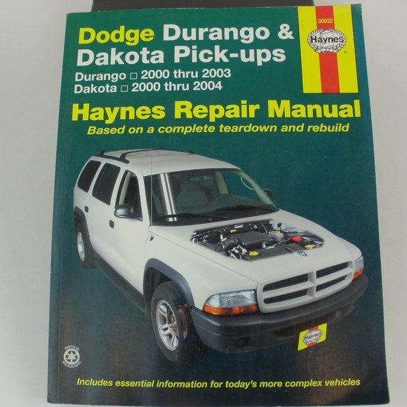 Haynes Dodge Durango & Dakota Pickups Repair Manual - Picture 1 of 16